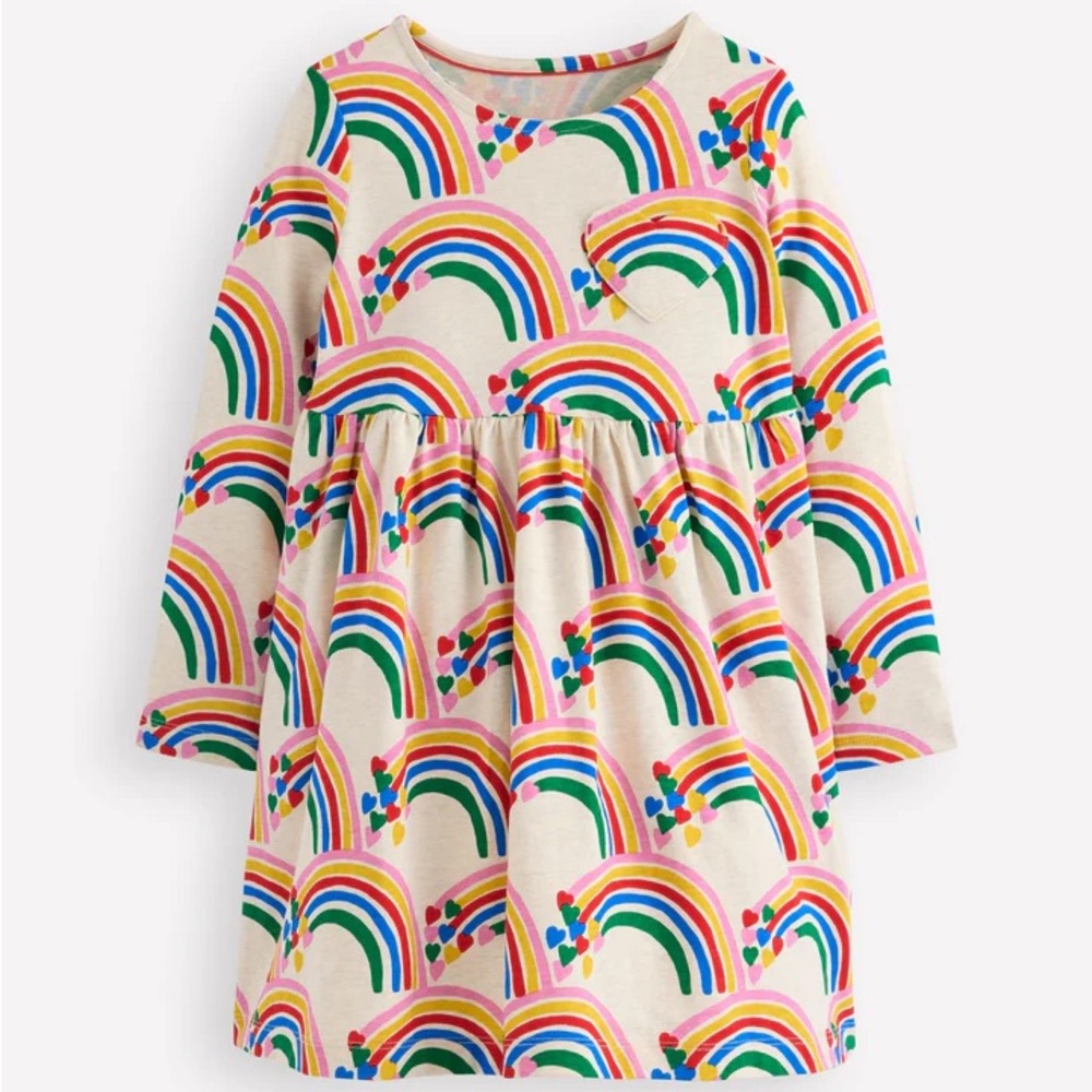 Mini Boden Rainbow dress 9-10 BNWT